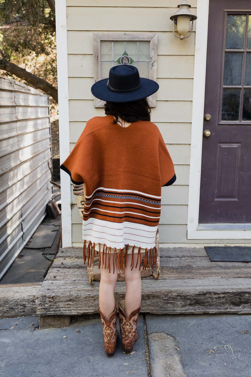 Western Luxe Fringed Ruana Ponchos