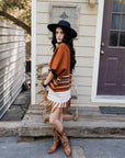 Western Luxe Fringed Ruana Ponchos