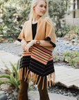 Western Luxe Fringed Ruana Ponchos