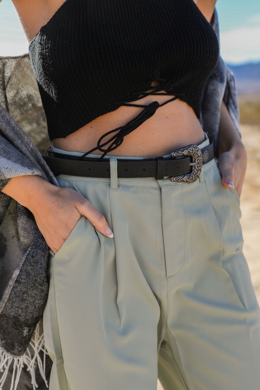 Can you wear designer belts instead of a cowboy belt with a cowboy