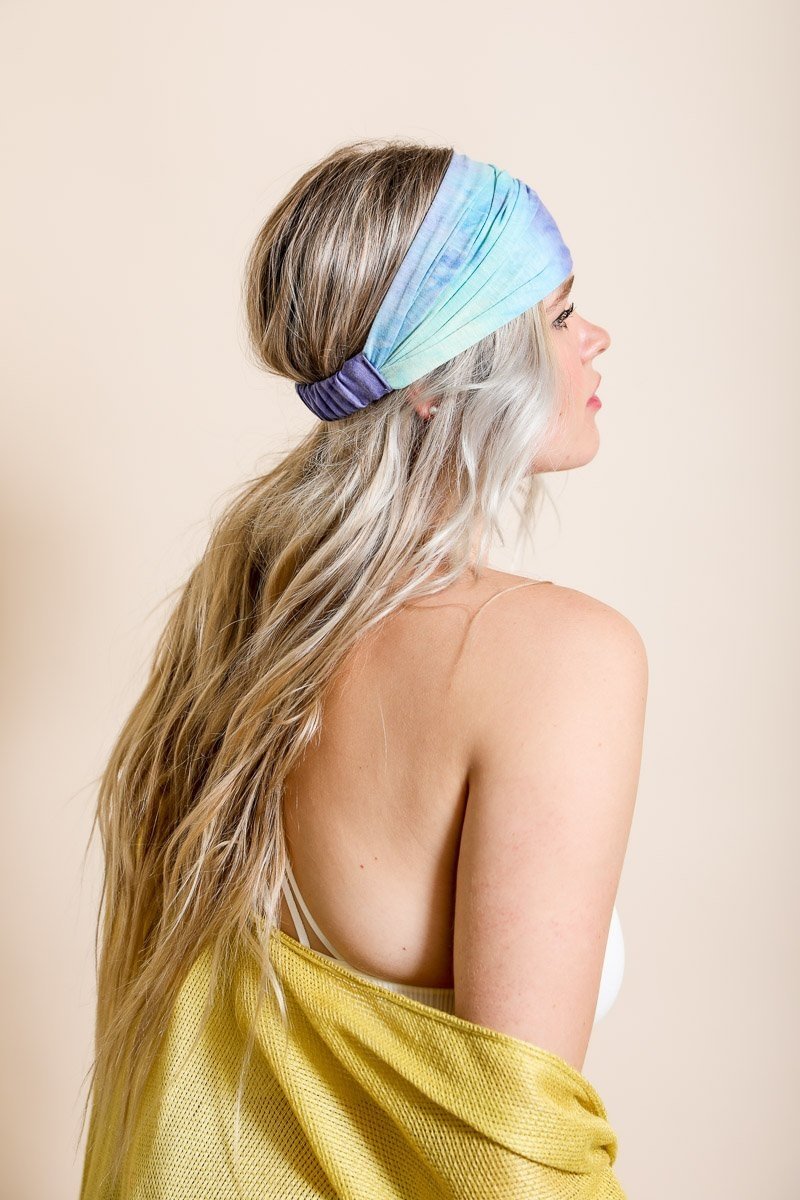 Wide Tie-Dye Headband Hats & Hair