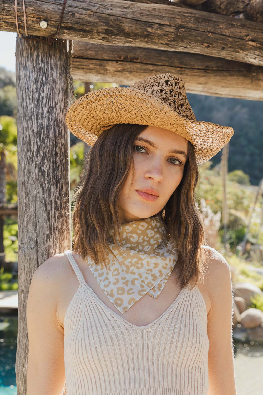 Wild Animal Print Bandana Bandanas Mustard