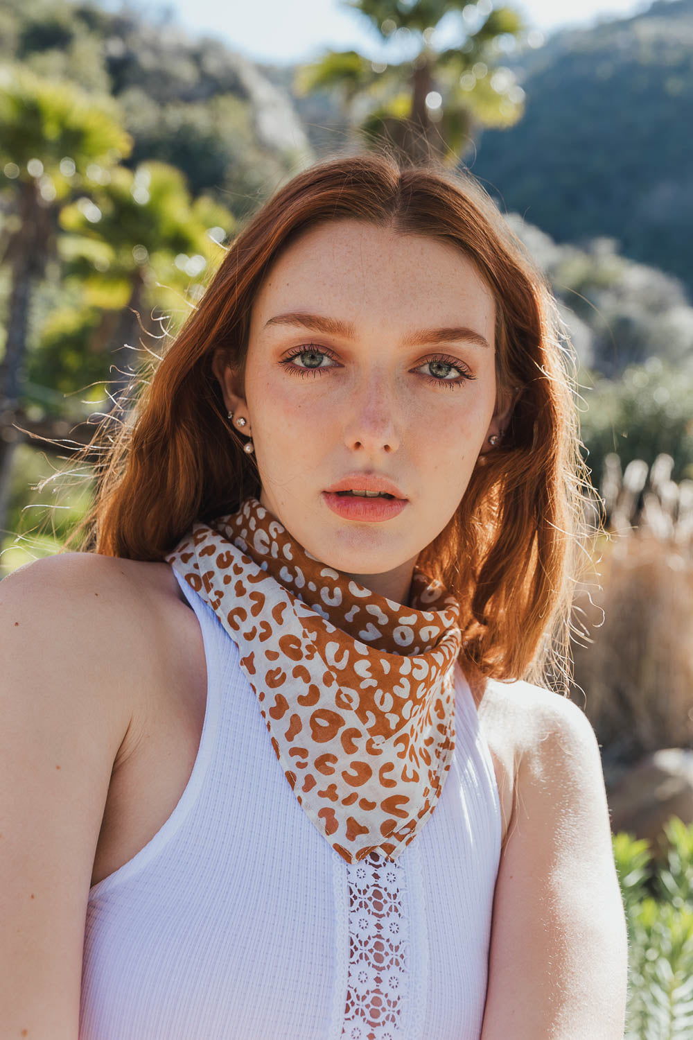 Wild Animal Print Bandana Bandanas Rust