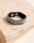 Woven Velvet Snap Bracelet Jewelry